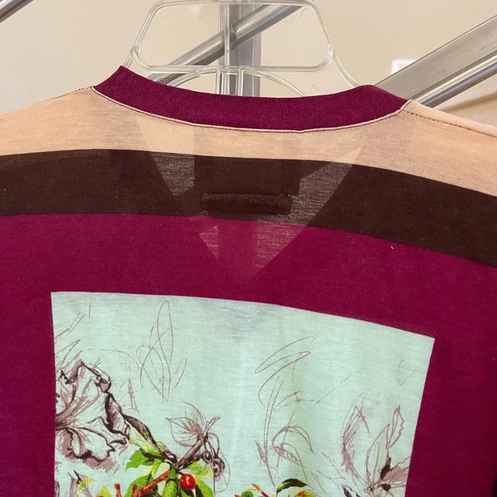 VINTAGE JPG Multicolor V-neck top - Picture 10 of 12